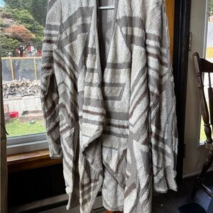 Lucky Brand Geometric Patterned Open Front Cardigan